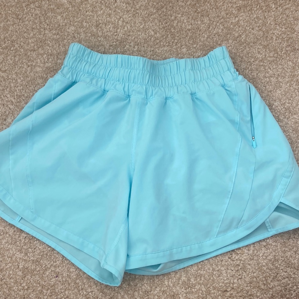 Track That High-Rise Lined Short- Cyan Blue Size 4